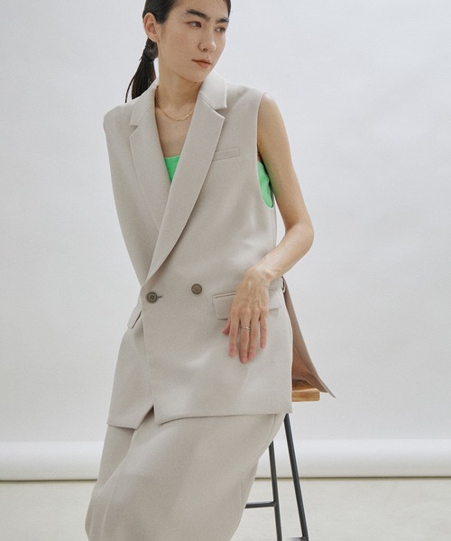 SALON adam et rope'（サロン アダム エ ロペ）の「【Smile Cotton】パット付きチューブトップ/ビスチェ（チューブトップ・レディース・ホワイト/グリーン系その他/ブラック・FREE）」の15枚目の写真