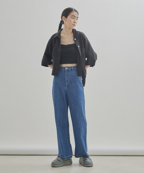 SALON adam et rope'（サロン アダム エ ロペ）の「【Smile Cotton】パット付きチューブトップ/ビスチェ（チューブトップ・レディース・ホワイト/グリーン系その他/ブラック・FREE）」の20枚目の写真