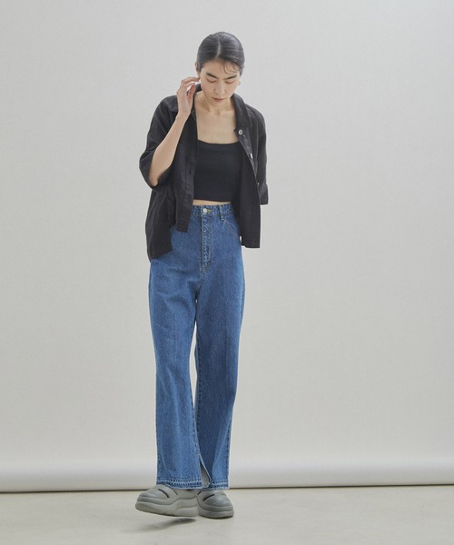 SALON adam et rope'（サロン アダム エ ロペ）の「【Smile Cotton】パット付きチューブトップ/ビスチェ（チューブトップ・レディース・ホワイト/グリーン系その他/ブラック・FREE）」の21枚目の写真