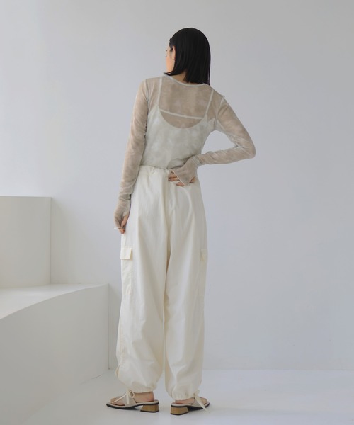 hellam（へラム）の「タイダイ柄 シアートップス（その他トップス・レディース・ベージュ/ブラック/グレー・FREE）」の8枚目の写真