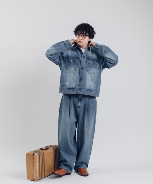 MACHATT マヂャット 新品タグ付　ウエストタックデニム（ブルー） ALL | MACHATT ONLINE STORE