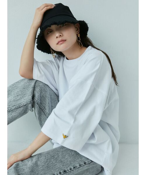 Mark Gonzales（マーク・ゴンザレス）の「MURUA×(What it isNt)ART BY MARK GONZALES バックプリントビッグTシャツ（Tシャツ/カットソー・レディース・ホワイト/ダークグレー・FREE）」の19枚目の写真