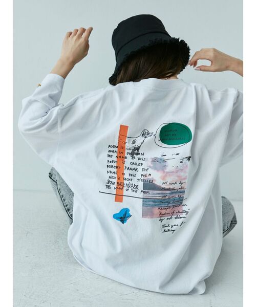 Mark Gonzales（マーク・ゴンザレス）の「MURUA×(What it isNt)ART BY MARK GONZALES バックプリントビッグTシャツ（Tシャツ/カットソー・レディース・ホワイト/ダークグレー・FREE）」の11枚目の写真