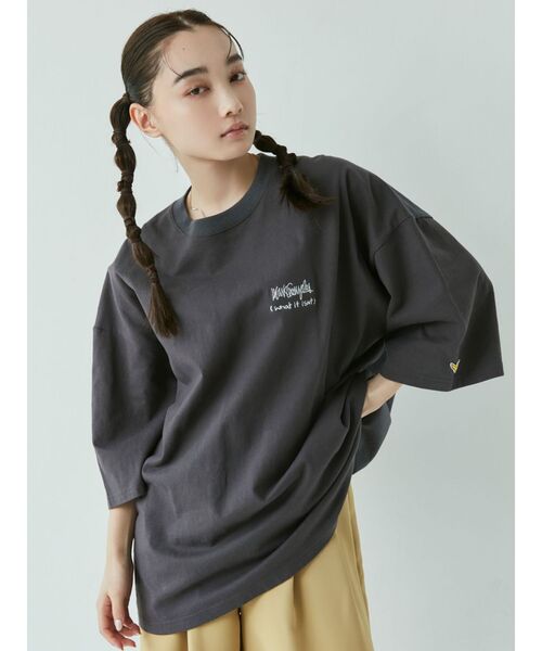 Mark Gonzales（マーク・ゴンザレス）の「MURUA×(What it isNt)ART BY MARK GONZALES バックプリントビッグTシャツ（Tシャツ/カットソー・レディース・ホワイト/ダークグレー・FREE）」の15枚目の写真