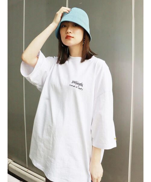 Mark Gonzales（マーク・ゴンザレス）の「MURUA×(What it isNt)ART BY MARK GONZALES バックプリントビッグTシャツ（Tシャツ/カットソー・レディース・ホワイト/ダークグレー・FREE）」の8枚目の写真