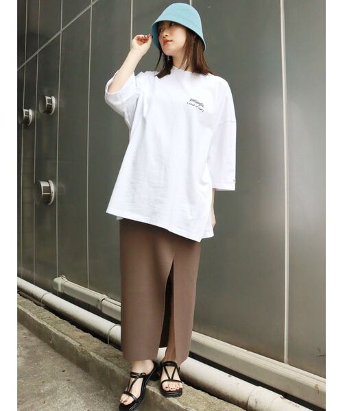 Mark Gonzales（マーク・ゴンザレス）の「MURUA×(What it isNt)ART BY MARK GONZALES バックプリントビッグTシャツ（Tシャツ/カットソー・レディース・ホワイト/ダークグレー・FREE）」の16枚目の写真