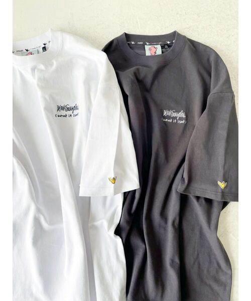 Mark Gonzales（マーク・ゴンザレス）の「MURUA×(What it isNt)ART BY MARK GONZALES バックプリントビッグTシャツ（Tシャツ/カットソー・レディース・ホワイト/ダークグレー・FREE）」の22枚目の写真