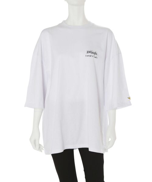 Mark Gonzales（マーク・ゴンザレス）の「MURUA×(What it isNt)ART BY MARK GONZALES バックプリントビッグTシャツ（Tシャツ/カットソー・レディース・ホワイト/ダークグレー・FREE）」の14枚目の写真