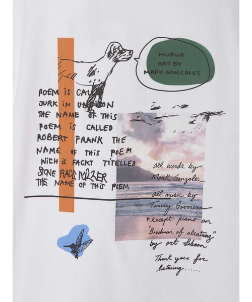 Mark Gonzales（マーク・ゴンザレス）の「MURUA×(What it isNt)ART BY MARK GONZALES バックプリントビッグTシャツ（Tシャツ/カットソー・レディース・ホワイト/ダークグレー・FREE）」の18枚目の写真