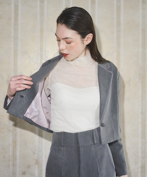 MIRO AMURETTE GRISE CROPPED JACKET
