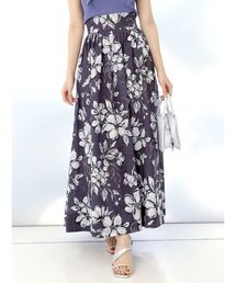 MERCURYDUO | ビックフラワーハイウエストフレアスカート(スカート)