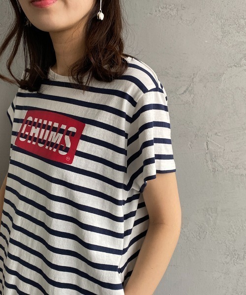 CHUMS（チャムス）の「[CHUMS/チャムス] チャムスロゴプリント Tシャツワンピ―ス（ワンピース・レディース・ブラック/ホワイト・L）」の7枚目の写真