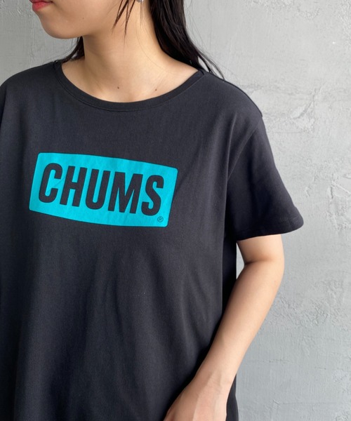 CHUMS（チャムス）の「[CHUMS/チャムス] チャムスロゴプリント Tシャツワンピ―ス（ワンピース・レディース・ブラック/ホワイト・L）」の21枚目の写真