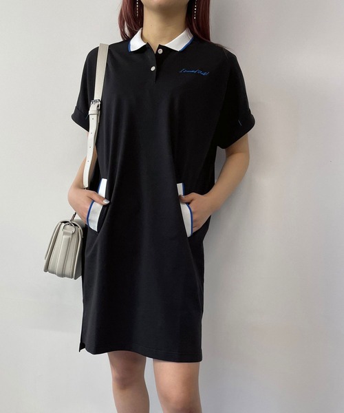 179/WG（イチナナキュウダブルジー）の「ポロシャツワンピース（ワンピース・レディース・グリーン/ブラック/ブルー・MEDIUM）」の2枚目の写真