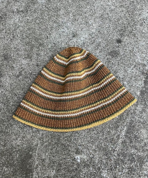 CIAOPANIC（チャオパニック）の「ボーダーサーモハット（ハット・レディース・ブラウン/アイボリー・FREE）」の9枚目の写真