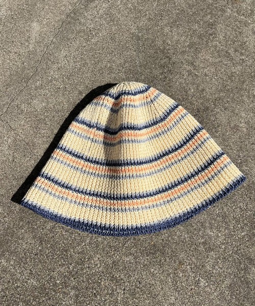 CIAOPANIC（チャオパニック）の「ボーダーサーモハット（ハット・レディース・ブラウン/アイボリー・FREE）」の5枚目の写真