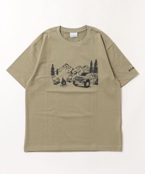Columbia(コロンビア)の「コロンビア ヤハラフォレストショートスリーブTシャツ(Tシャツ/カットソー・メンズ・オフホワイト/ネイビー/サンドグレー/ブラック・L/M/S/LL)」の1枚目の写真