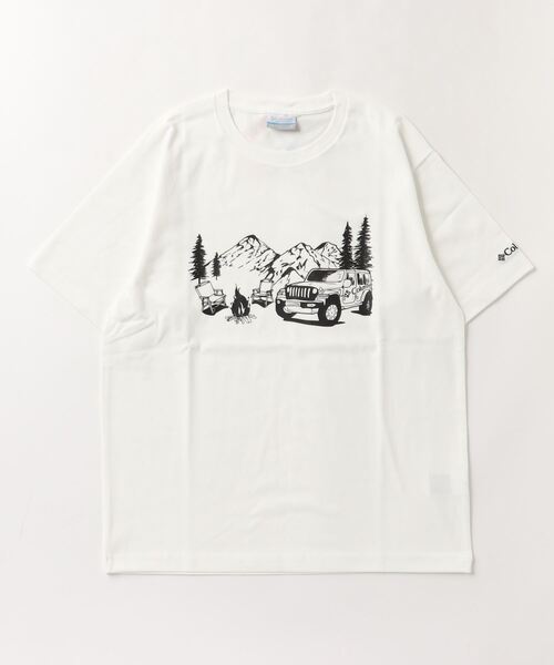 Columbia(コロンビア)の「コロンビア ヤハラフォレストショートスリーブTシャツ(Tシャツ/カットソー・メンズ・オフホワイト/ネイビー/サンドグレー/ブラック・L/M/S/LL)」の2枚目の写真