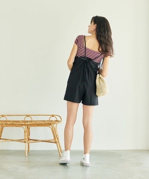 FREAK'S STORE(フリークスストア)の「【限定展開】ラッシュガードサロペット(水陸両用)(ラッシュガード・レディース・ライトピンク/ブラック/グリーン/マスタード・SMALL/MEDIUM)」の16枚目の写真