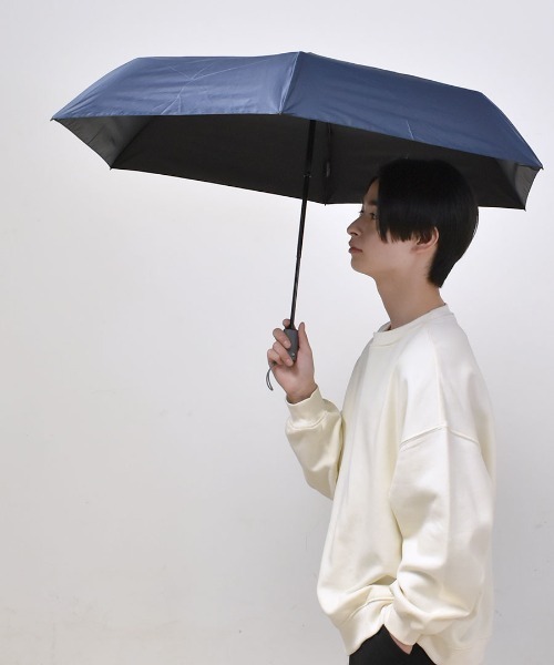 Waterfront（ウォーターフロント）の「自動開閉 UVブロック 折 55　ワントーン（折りたたみ傘・レディース・モカ/ダークネイビー/ローズ/ライトピンク/ホワイト/ベージュ・FREE）」の22枚目の写真