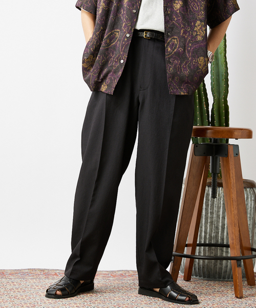 JOURNAL STANDARD(ジャーナルスタンダード)の「オクタワルツカルゼ タックインパンツ(スラックス・メンズ・チャコールグレー/ブラック/ベージュ/アイボリー・SMALL/MEDIUM/LARGE)」の3枚目の写真