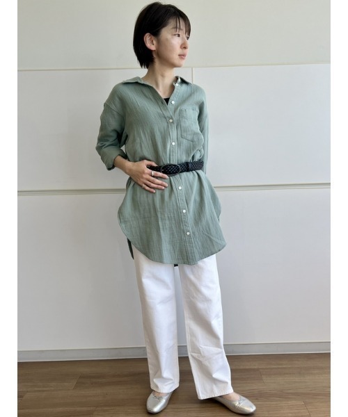 GAP（ギャップ）の「クリンクルガーゼ ウィークエンド チュニック 