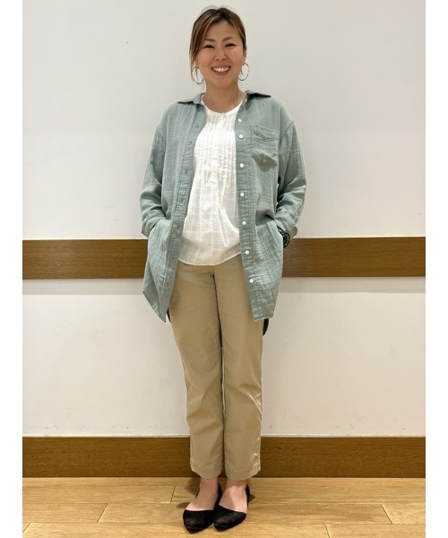 GAP（ギャップ）の「クリンクルガーゼ ウィークエンド チュニック 