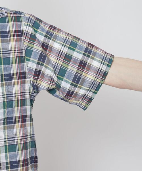 coen（コーエン）の「マドラスチェックショートスリーブシャツ（シャツ/ブラウス・メンズ・ダークグリーン/ネイビー・S/M/L/XL）」の15枚目の写真