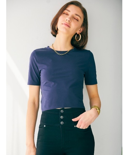 Soir,5 COCOTTE PARIS(ソワールイブニングココットパリ)の「バックリボンTシャツ(Tシャツ/カットソー・レディース・ブラック/ネイビー/ホワイト・MEDIUM/SMALL)」の16枚目の写真