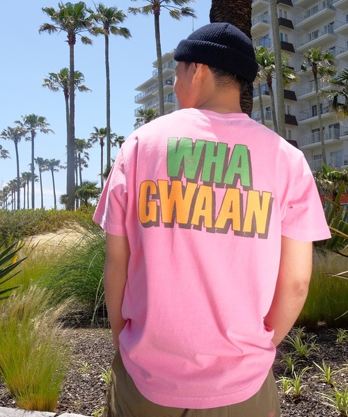 UNION（UNION TOKYO）（ユニオン）の「UNION ORIGINAL WHA GWAAN S/S TEE ユニオン Tシャツ（Tシャツ/カットソー・メンズ・ピンク/ブラック・SMALL/LARGE/MEDIUM/XX-LARGE/X-LARGE）」の2枚目の写真