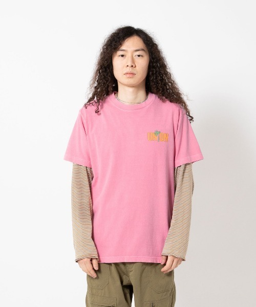 UNION（UNION TOKYO）（ユニオン）の「UNION ORIGINAL WHA GWAAN S/S TEE ユニオン Tシャツ（Tシャツ/カットソー・メンズ・ピンク/ブラック・SMALL/LARGE/MEDIUM/XX-LARGE/X-LARGE）」の6枚目の写真