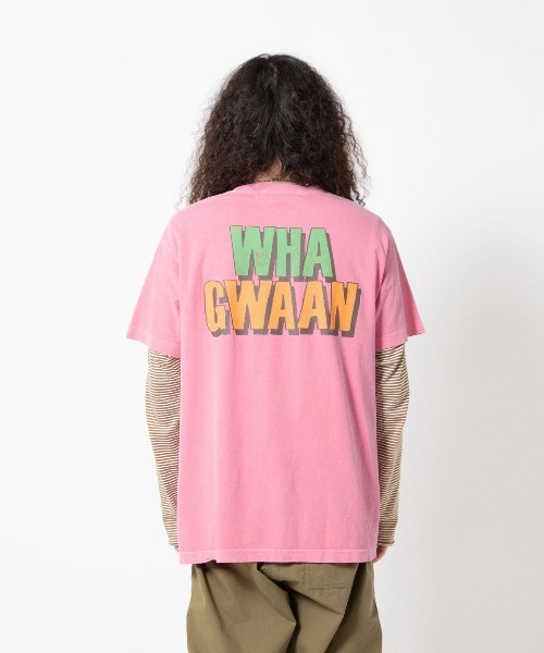 UNION（UNION TOKYO）（ユニオン）の「UNION ORIGINAL WHA GWAAN S/S TEE ユニオン Tシャツ（Tシャツ/カットソー・メンズ・ピンク/ブラック・SMALL/LARGE/MEDIUM/XX-LARGE/X-LARGE）」の7枚目の写真