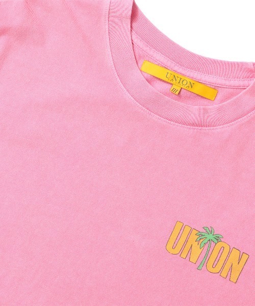 UNION（UNION TOKYO）（ユニオン）の「UNION ORIGINAL WHA GWAAN S/S TEE ユニオン Tシャツ（Tシャツ/カットソー・メンズ・ピンク/ブラック・SMALL/LARGE/MEDIUM/XX-LARGE/X-LARGE）」の8枚目の写真