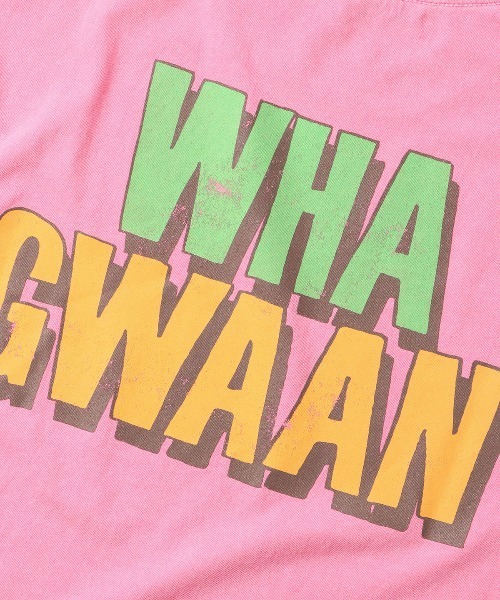 UNION（UNION TOKYO）（ユニオン）の「UNION ORIGINAL WHA GWAAN S/S TEE ユニオン Tシャツ（Tシャツ/カットソー・メンズ・ピンク/ブラック・SMALL/LARGE/MEDIUM/XX-LARGE/X-LARGE）」の9枚目の写真