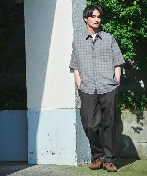 green label relaxing（グリーンレーベルリラクシング）の「ボイルローン チェック ジャストルーズ シャツ（シャツ/ブラウス・メンズ・グレー/ネイビー・S/L/XL/M）」の7枚目の写真