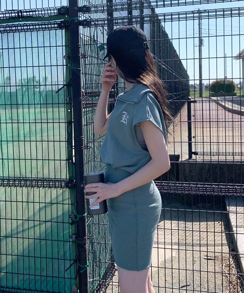 non-hedge（ノンヘッジ）の「ZIPフレンチタイトミニワンピース（ワンピース・レディース・ピンク/グレー/ブルーグリーン/ブラック・F）」の20枚目の写真