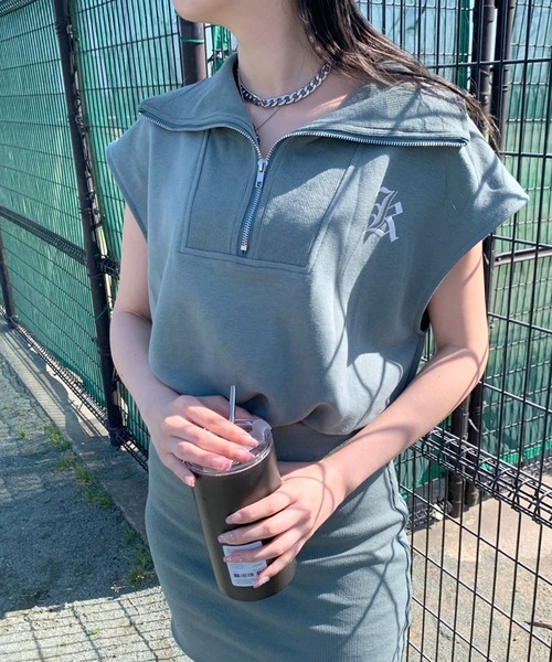 non-hedge（ノンヘッジ）の「ZIPフレンチタイトミニワンピース（ワンピース・レディース・ピンク/グレー/ブルーグリーン/ブラック・F）」の15枚目の写真