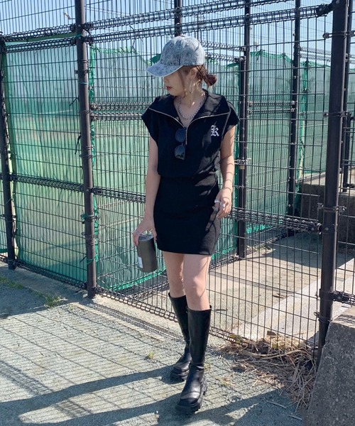 non-hedge（ノンヘッジ）の「ZIPフレンチタイトミニワンピース（ワンピース・レディース・ピンク/グレー/ブルーグリーン/ブラック・F）」の18枚目の写真