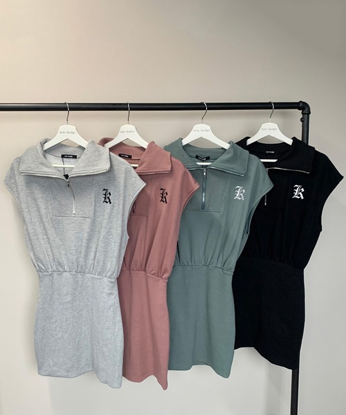 non-hedge（ノンヘッジ）の「ZIPフレンチタイトミニワンピース（ワンピース・レディース・ピンク/グレー/ブルーグリーン/ブラック・F）」の10枚目の写真