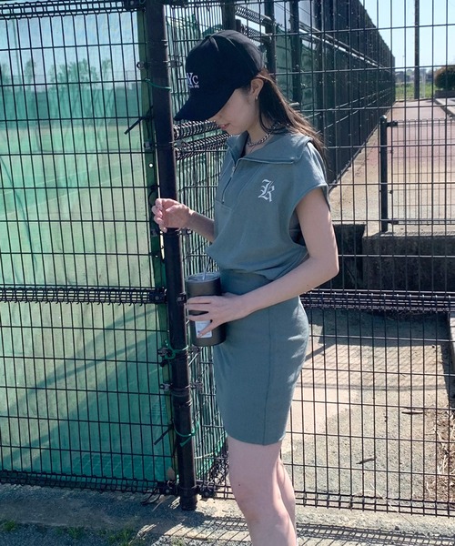 non-hedge（ノンヘッジ）の「ZIPフレンチタイトミニワンピース（ワンピース・レディース・ピンク/グレー/ブルーグリーン/ブラック・F）」の22枚目の写真