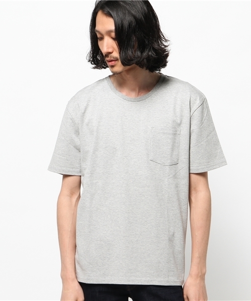 EDIFICE(エディフィス)の「◇ダブルシルケットクルーネックTシャツ(Tシャツ/カットソー・メンズ・チャコールグレー/ホワイト/カーキ/ネイビー・44/46/48)」の5枚目の写真