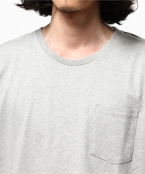 EDIFICE(エディフィス)の「◇ダブルシルケットクルーネックTシャツ(Tシャツ/カットソー・メンズ・チャコールグレー/ホワイト/カーキ/ネイビー・44/46/48)」の8枚目の写真