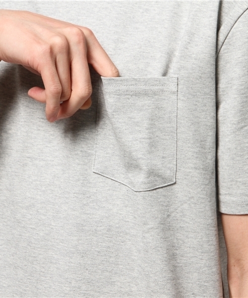 EDIFICE(エディフィス)の「◇ダブルシルケットクルーネックTシャツ(Tシャツ/カットソー・メンズ・チャコールグレー/ホワイト/カーキ/ネイビー・44/46/48)」の10枚目の写真