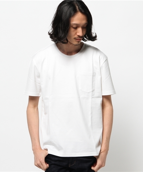 EDIFICE(エディフィス)の「◇ダブルシルケットクルーネックTシャツ(Tシャツ/カットソー・メンズ・チャコールグレー/ホワイト/カーキ/ネイビー・44/46/48)」の18枚目の写真