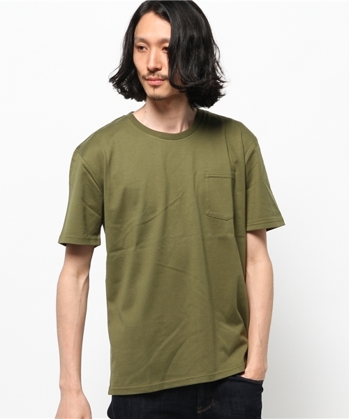 EDIFICE(エディフィス)の「◇ダブルシルケットクルーネックTシャツ(Tシャツ/カットソー・メンズ・チャコールグレー/ホワイト/カーキ/ネイビー・44/46/48)」の19枚目の写真