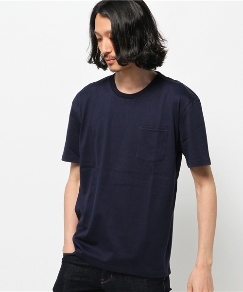 EDIFICE(エディフィス)の「◇ダブルシルケットクルーネックTシャツ(Tシャツ/カットソー・メンズ・チャコールグレー/ホワイト/カーキ/ネイビー・44/46/48)」の13枚目の写真