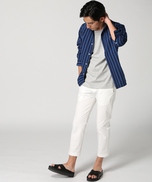 EDIFICE(エディフィス)の「◇ダブルシルケットクルーネックTシャツ(Tシャツ/カットソー・メンズ・チャコールグレー/ホワイト/カーキ/ネイビー・44/46/48)」の14枚目の写真