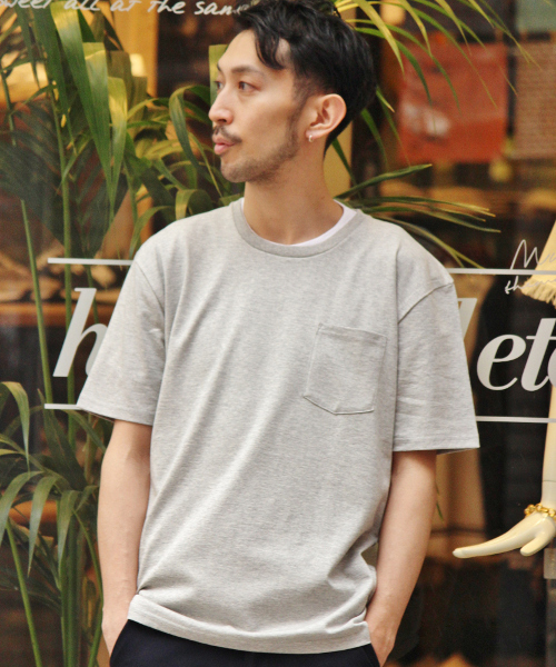 EDIFICE(エディフィス)の「◇ダブルシルケットクルーネックTシャツ(Tシャツ/カットソー・メンズ・チャコールグレー/ホワイト/カーキ/ネイビー・44/46/48)」の20枚目の写真