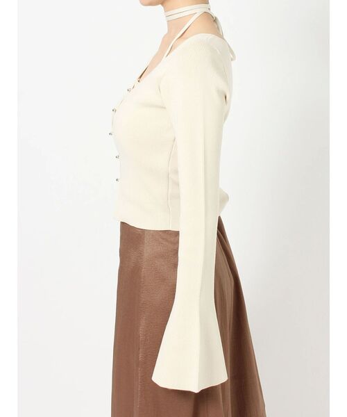 dazzlin（ダズリン）の「カーデタイトトップス（ニット/セーター・レディース・ブラック/アイボリー/グレー/ピンク・FREE）」の6枚目の写真