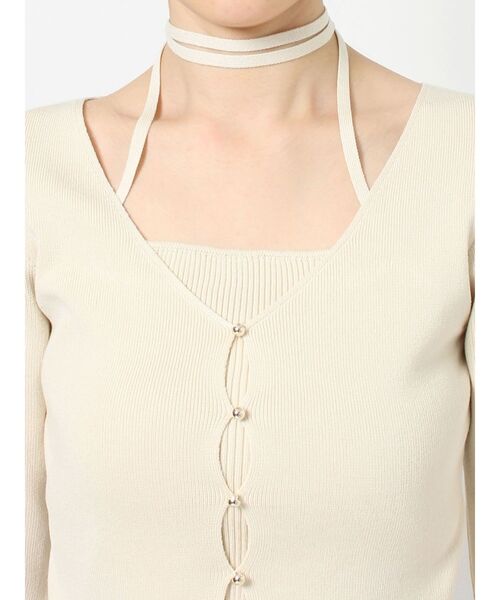 dazzlin（ダズリン）の「カーデタイトトップス（ニット/セーター・レディース・ブラック/アイボリー/グレー/ピンク・FREE）」の8枚目の写真